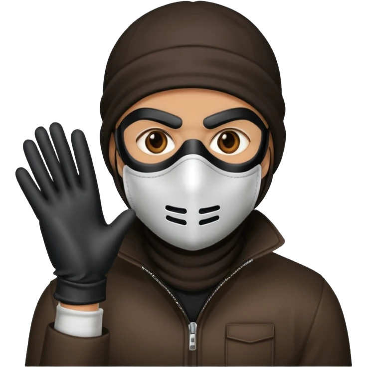 Robber with glouse emoji