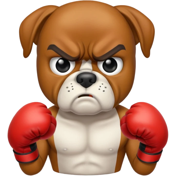 angry boxer  emoji