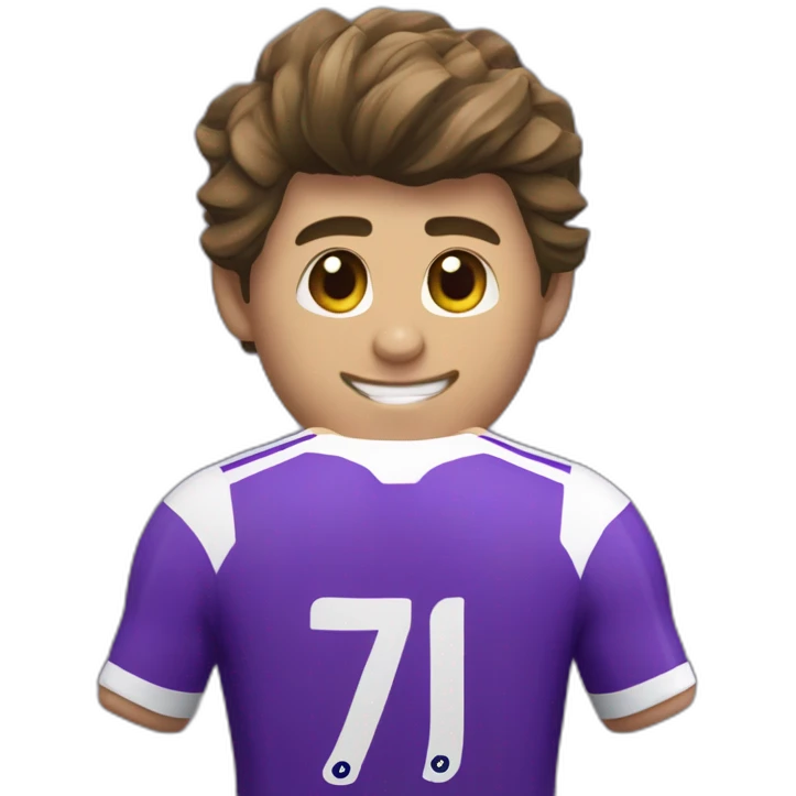 Ronaldo avec le maillot du Réal Madrid violet emoji