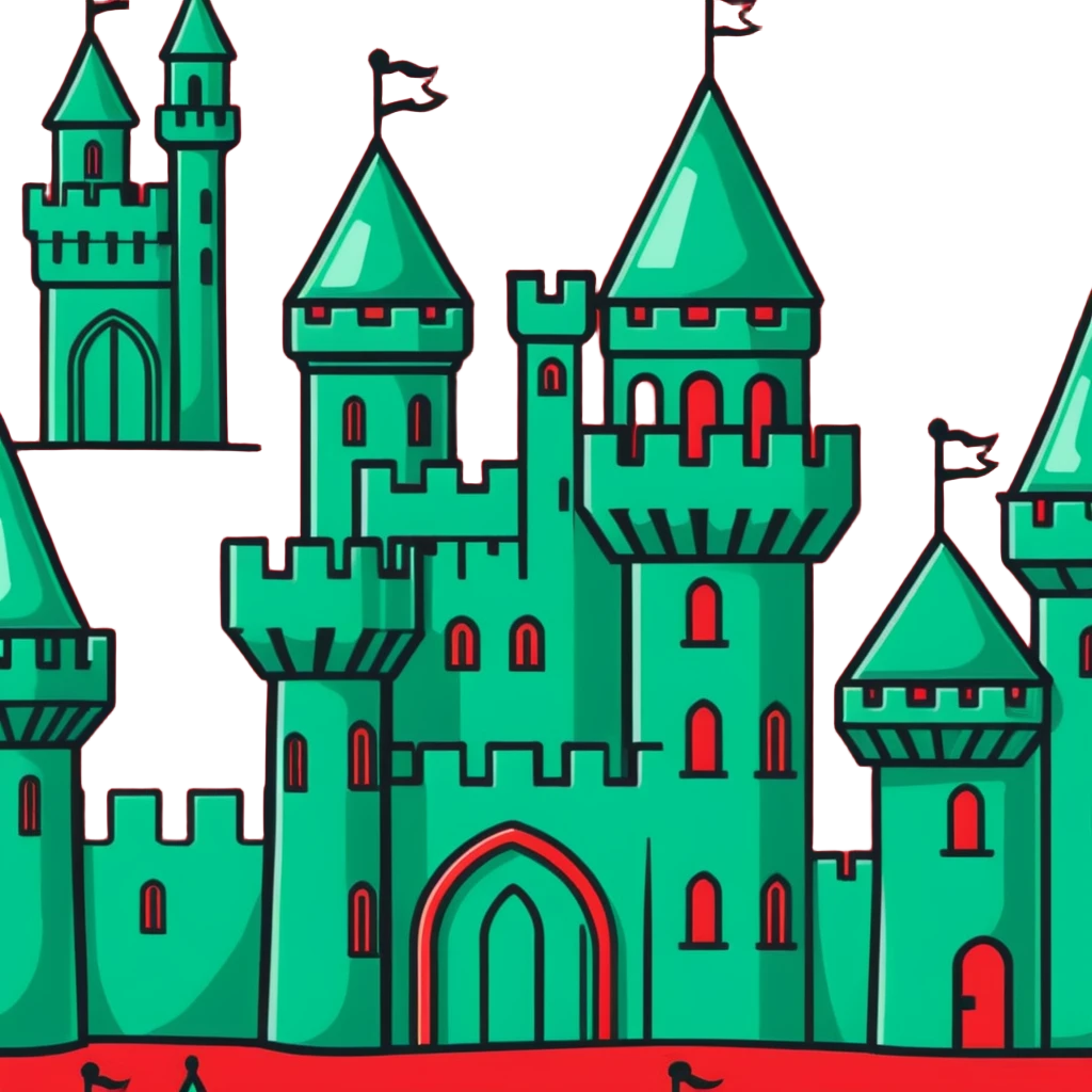 Emerald City green castle emoji