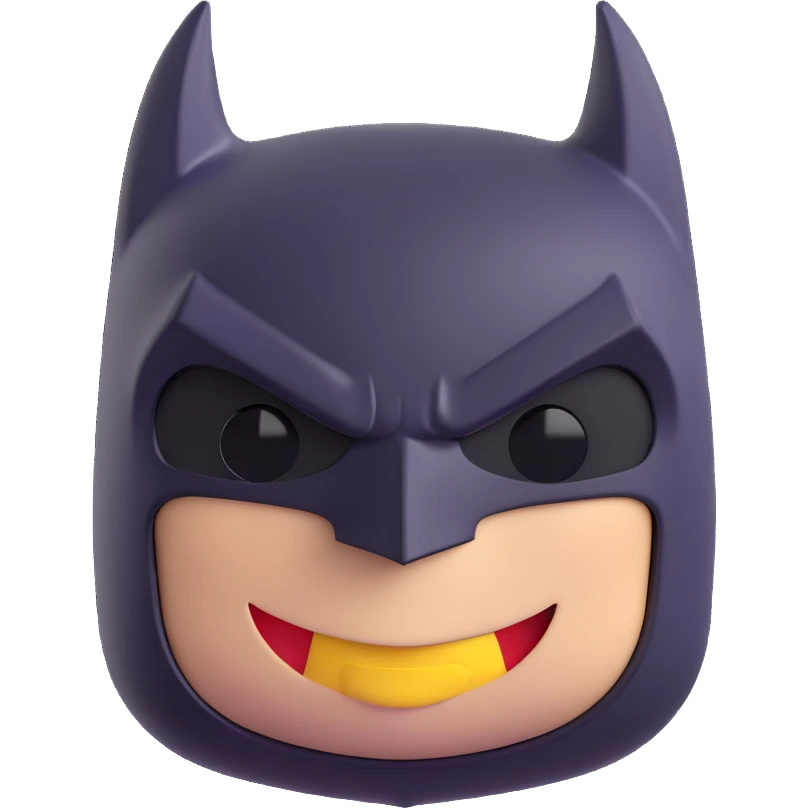 batman character 3D emoji style emoji