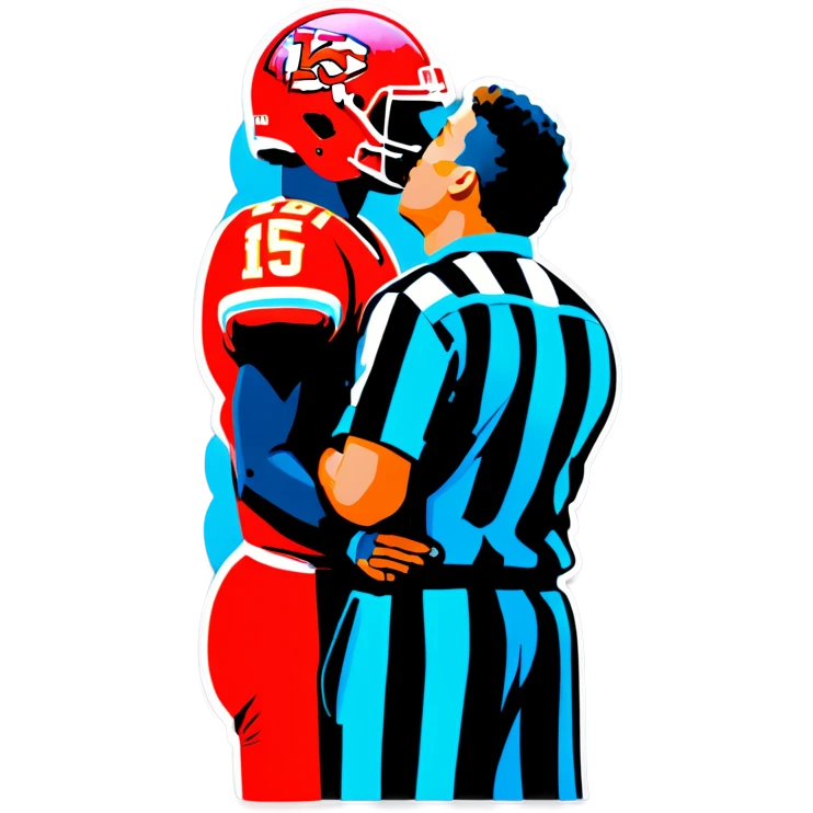 Patrick Mahomes, kissing the refs emoji