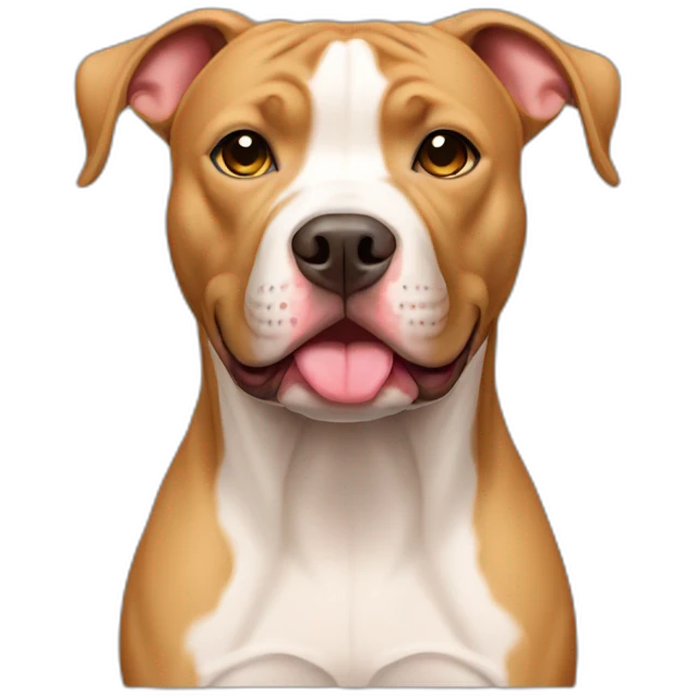 standing tan pit bull emoji