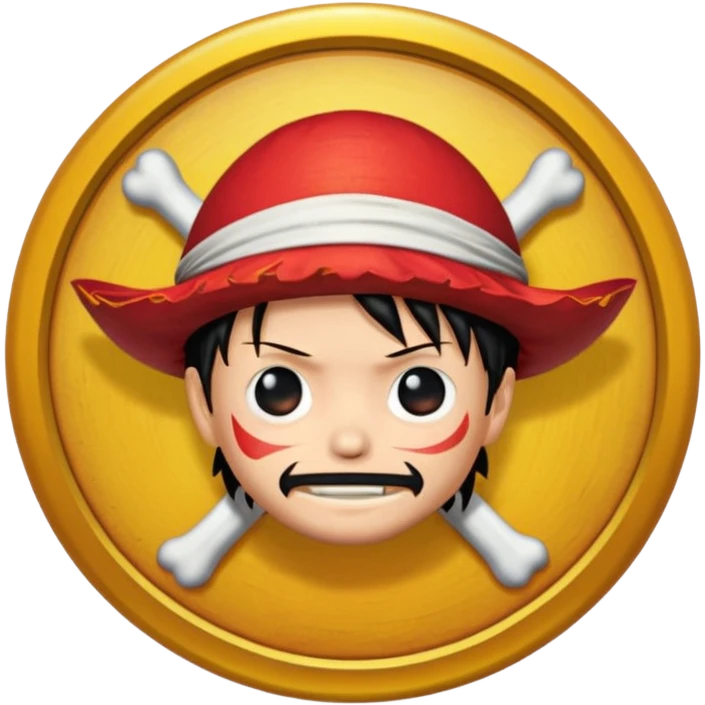 Luffy pirate logo emoji