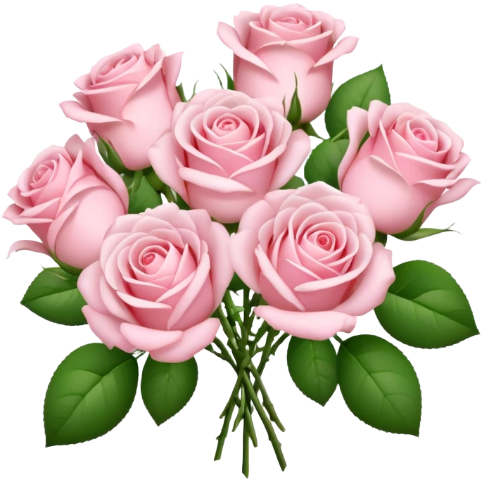 bouquet of light pink roses emoji