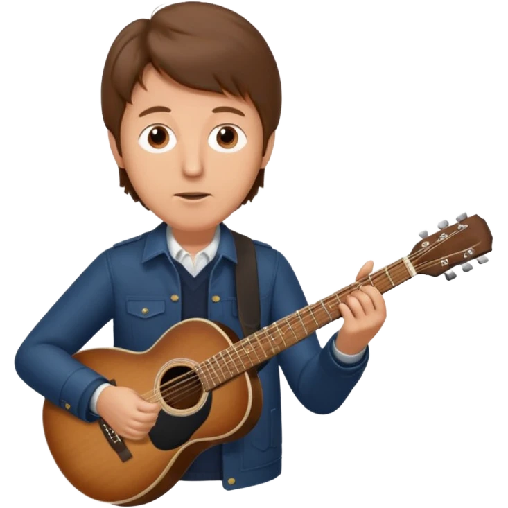 Paul McCartney playing guitar emoji
