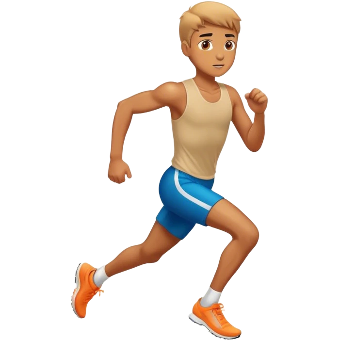 boy athlete running emoji