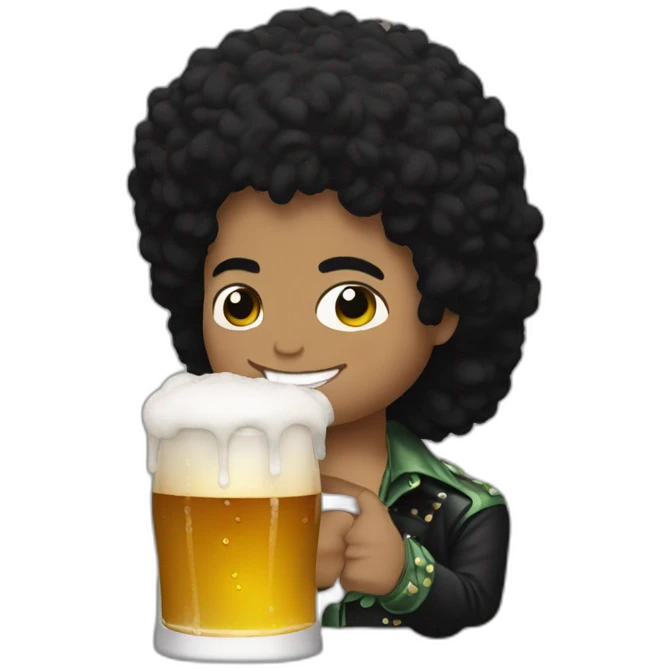 Michael Jackson drinking beer emoji