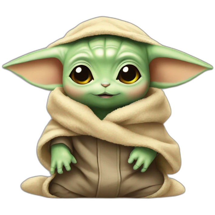 Cute baby yoda and pikachu emoji