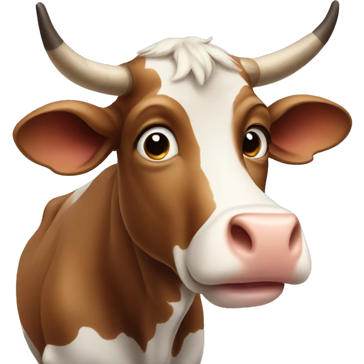 Cow  no horns emoji