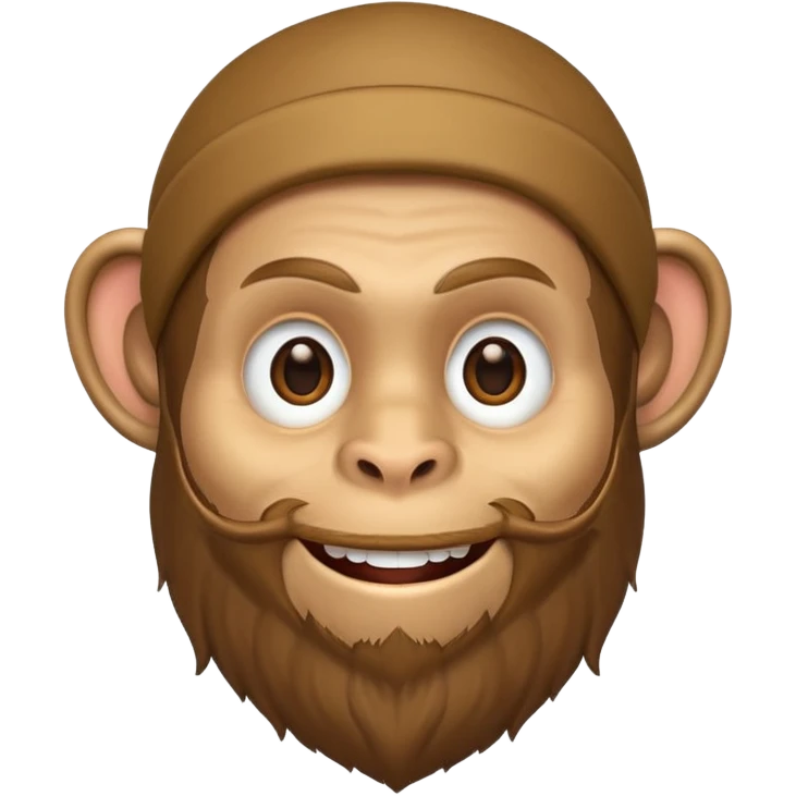 monkey man, beard emoji