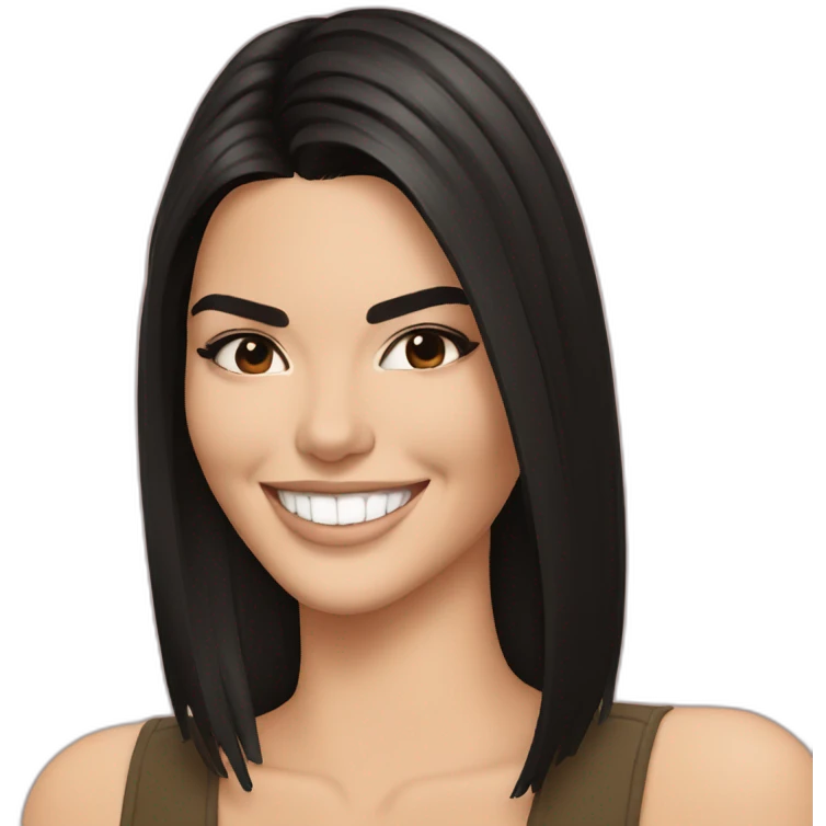 Kendall Jenner smiling emoji