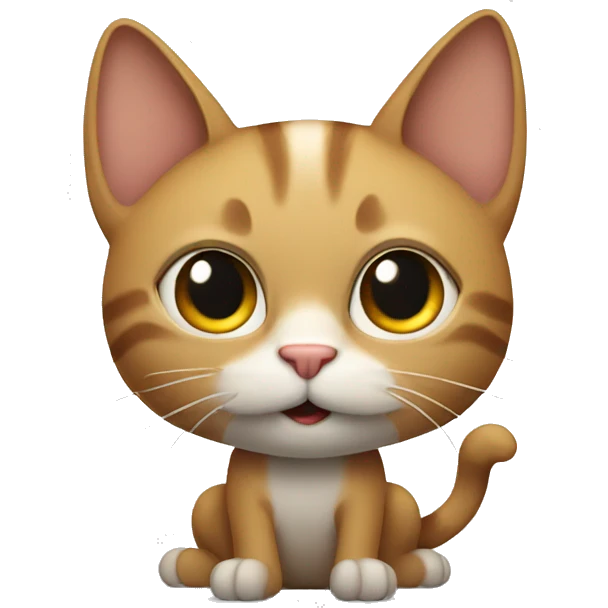 Cat with 2 legs emoji