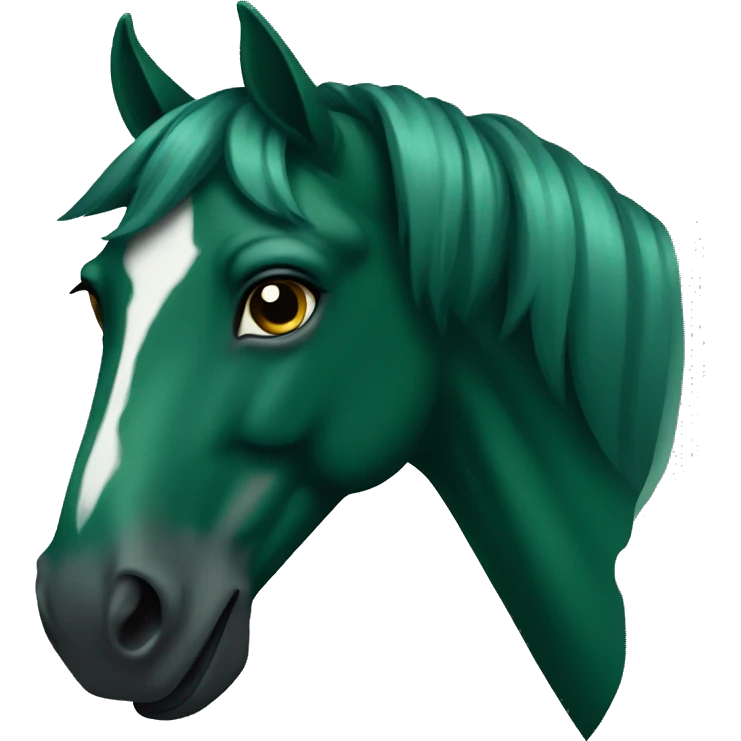 dark green horse head emoji