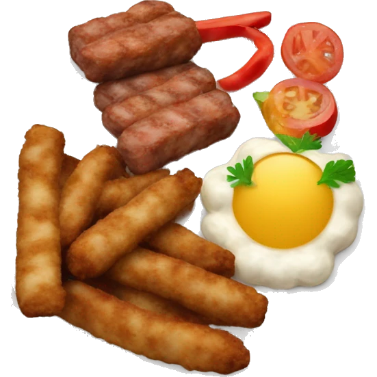 A Plate of Cevapcici an Pommes emoji