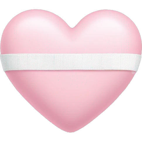 Pastel pink heart with bandage emoji