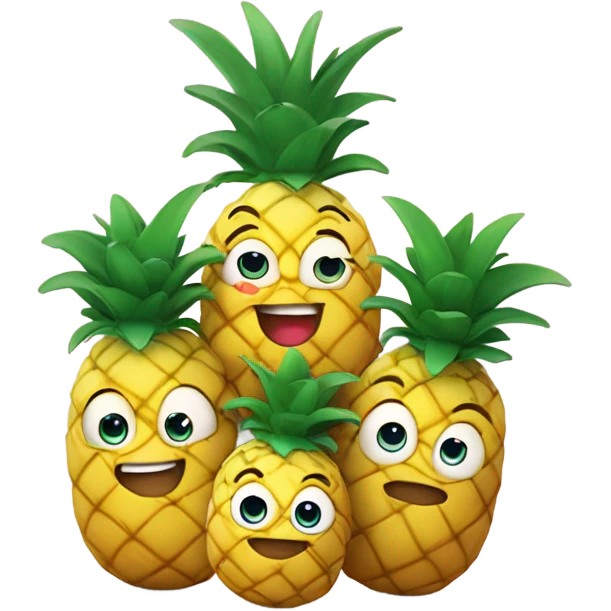 4 pineapple friend- love emoji