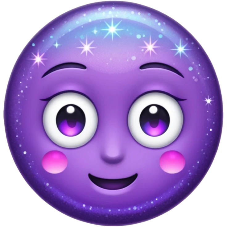 glitter purple no cancel emoji