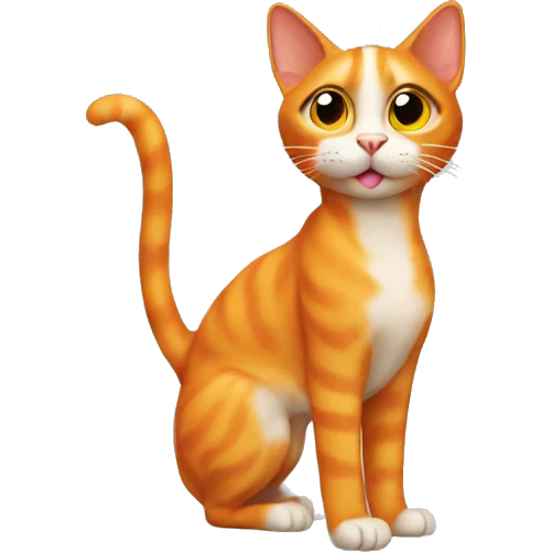 skinny orange cat emoji