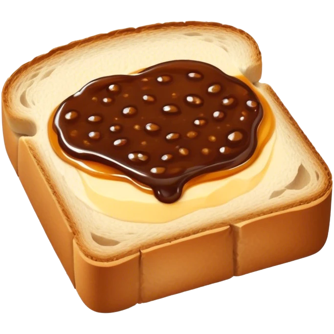 slice of bread with with a squeeze of vegemite sauce on top emoji