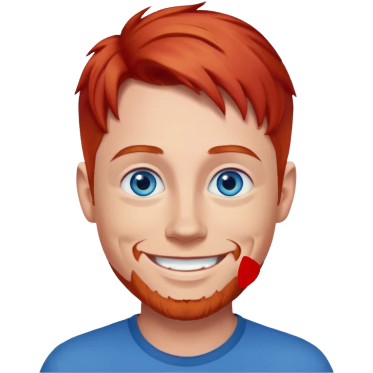 Dave Farrell with blue eyes, red hair emoji