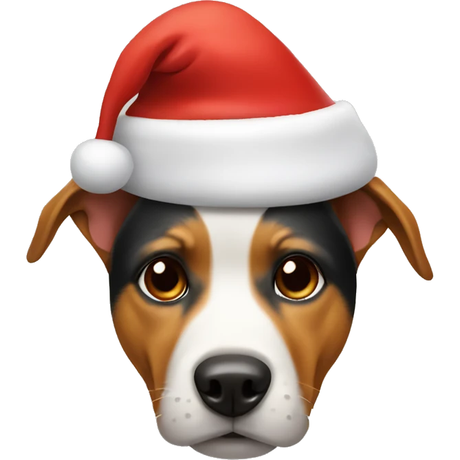 Dog with Santa hat emoji