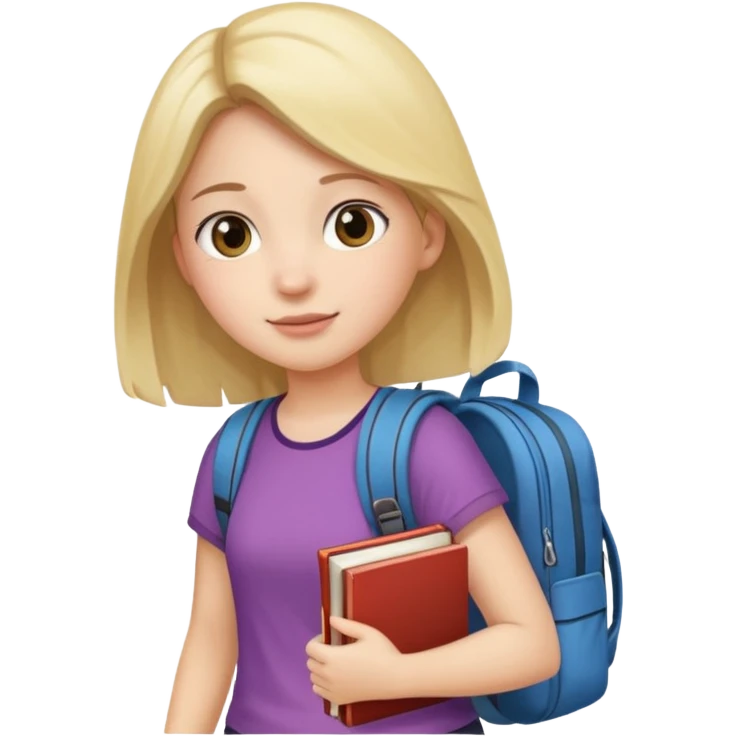walk girl at university  emoji