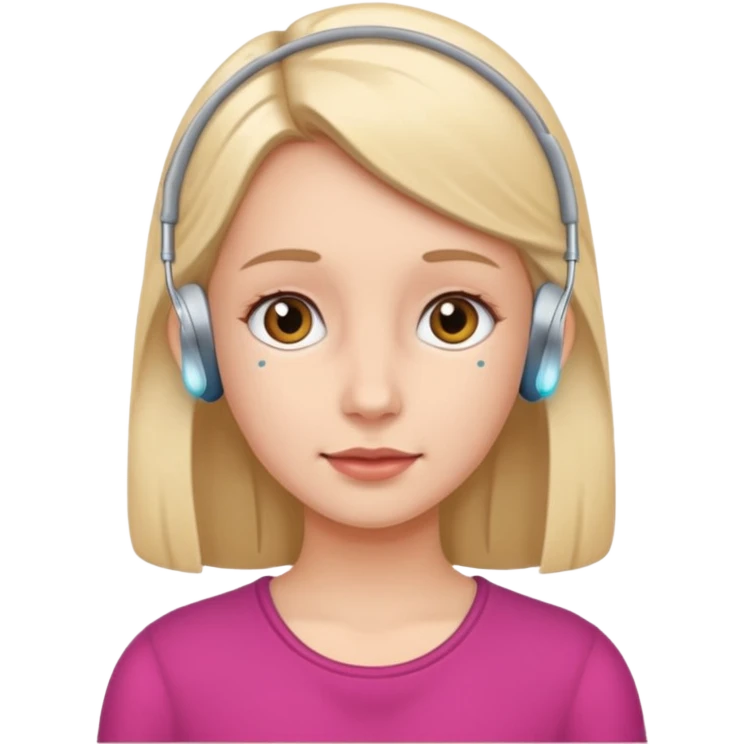 Girl with hearing aids emoji