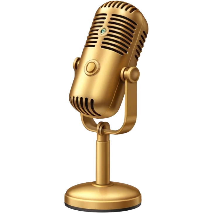 Vintage gold and brown Microphone emoji