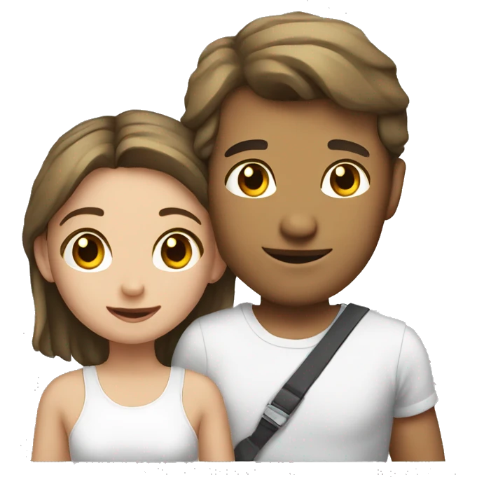 Trained man with cute girl emoji