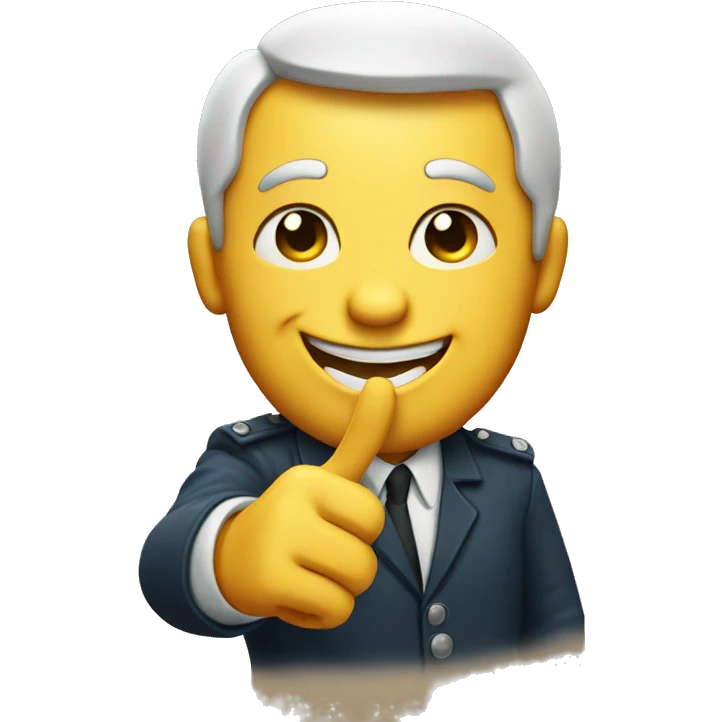 Smiling emoji with a finger gun emoji