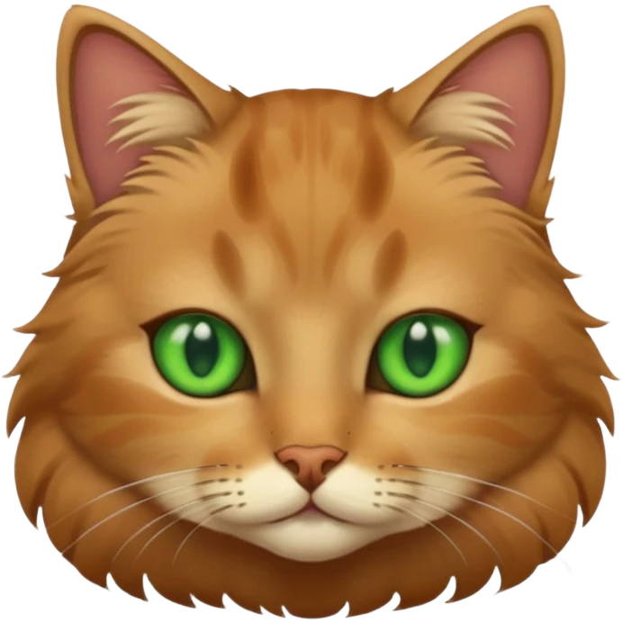 Green eyes cat emoji