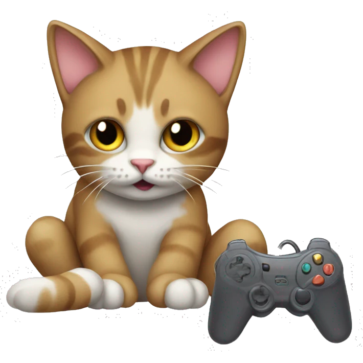 Cat playing video games  emoji