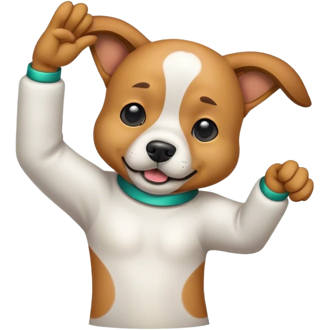 Dog dabbing emoji