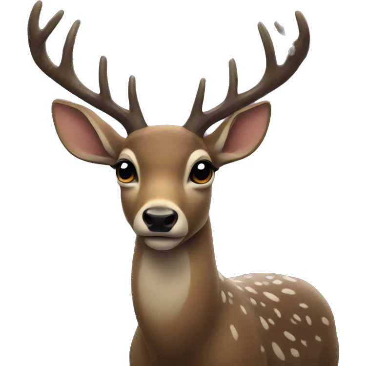 Deer in a thunderstorm  emoji