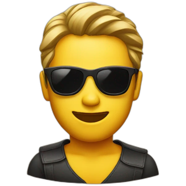  with sunglasses emoji