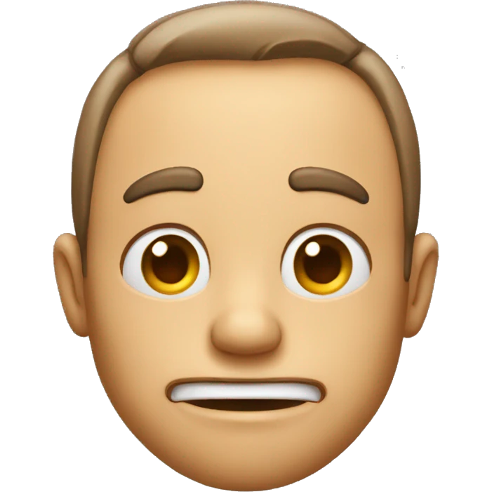 big-eared man grimacing emoji