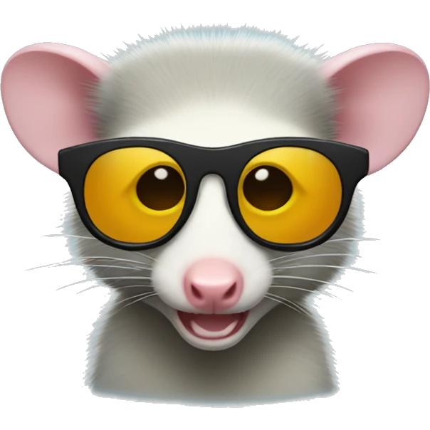 Opossum with sunglasses emoji