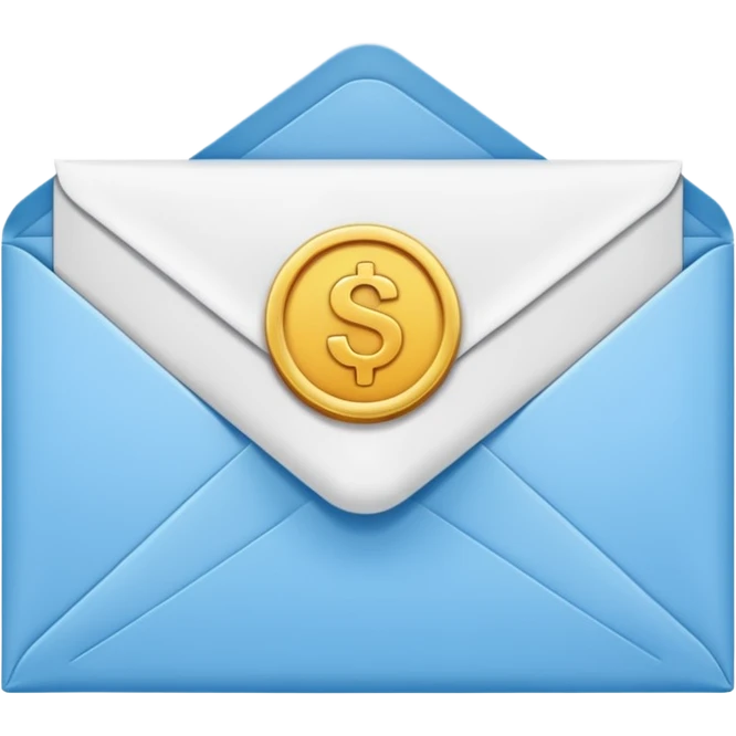 Salary enclosed in an envelope emoji