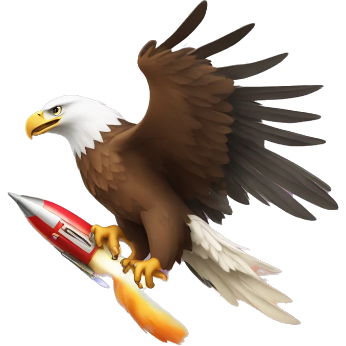 Eagle mixed with a rocket emoji
