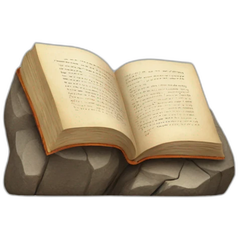 book on the rock emoji