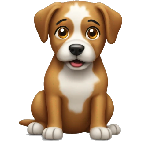 Dog pooping emoji