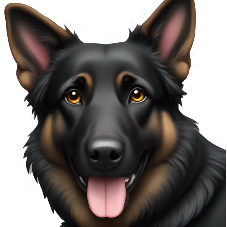 Black german shepherd emoji