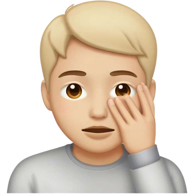 covering face blushing emoji