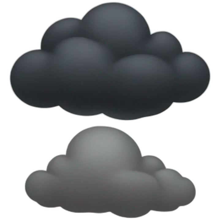 black clouds emoji