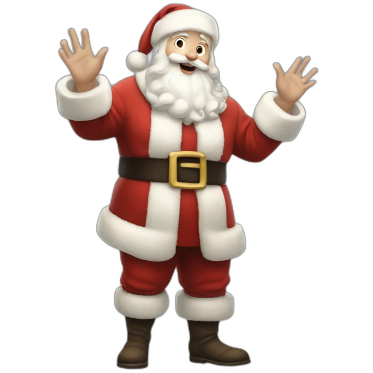 Full height Actively gesturing with hands pale skin Santa Claus emoji
