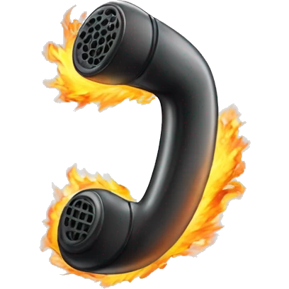 Telefono che va a fuoco emoji