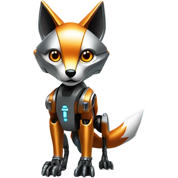Robot Fox terminator  emoji