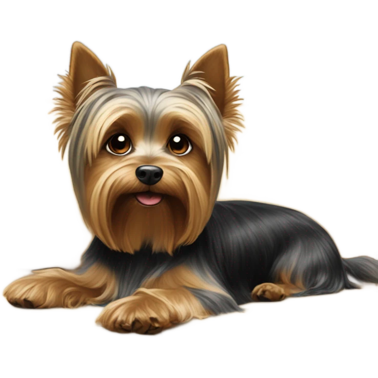 Yorkie watching football  emoji