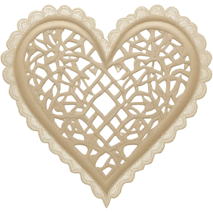 Lace heart emoji